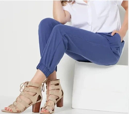 Side Stitch Petite Soft Tencera Pleated women's Jogger Pants