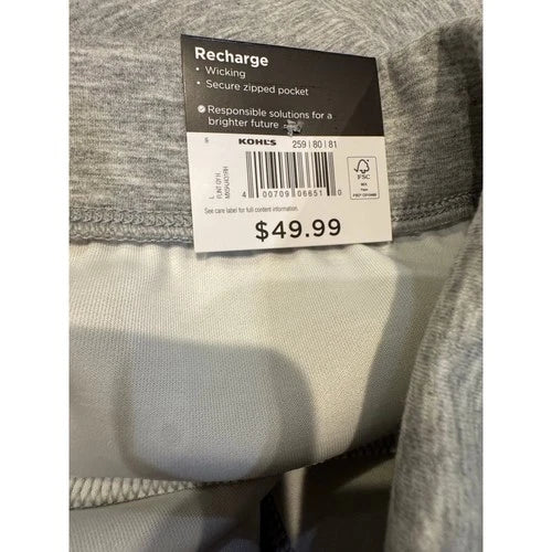 Men's FLX Recharge Scuba Jogger flint. Heather gray size large relaxed. nwt