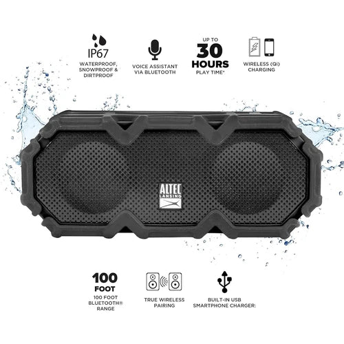 Altec Lansing LifeJacket Jolt - Waterproof Bluetooth Speaker, Durable & Portable