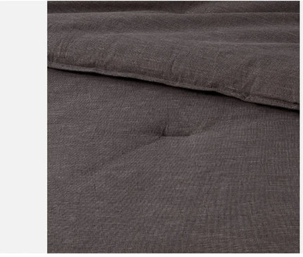 Threshold Cotton/Linen Comforter Set Space Dyed Year-Round, Gray, Full/Queen