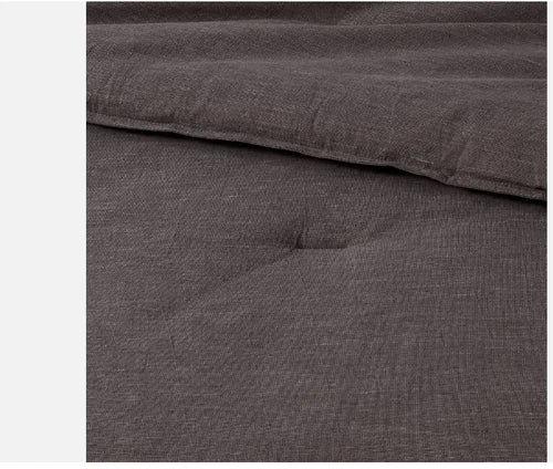Threshold Cotton/Linen Comforter Set Space Dyed Year-Round, Gray, Full/Queen