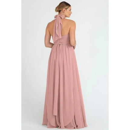 Jenny Yoo Convertible Bridesmaid Dress Mira Long  dress Champagne size 6