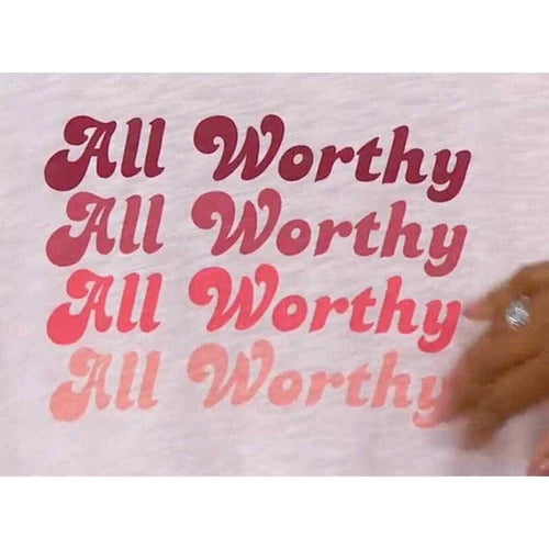 All Worthy Hunter McGrady Slub Knit Graphic T-Shirt in White Choose Size