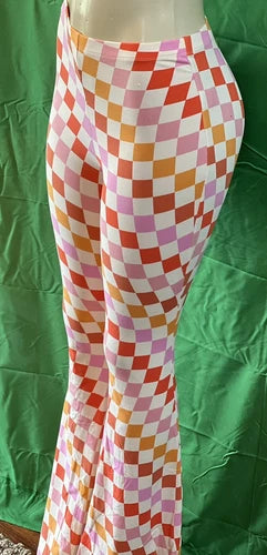 Women's Print Flare Leg Pants Stretchy Knit High Waist Casual Lounge Yoga pants