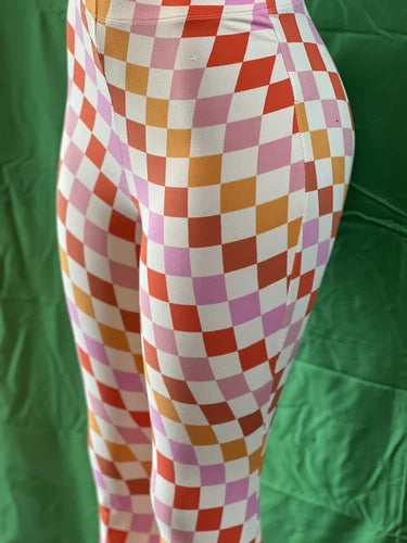 Women's Print Flare Leg Pants Stretchy Knit High Waist Casual Lounge Yoga pants