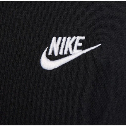 Nike Men's Club Fleece Sweatshirt Black Fleece Pullover Sport Casual Crewneck M