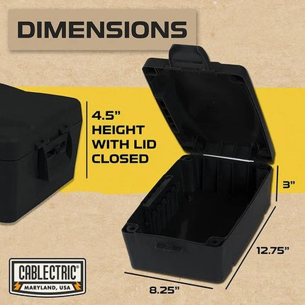 Outdoor Weather Resistant Connection Box -Cover for Extension Cord  Black