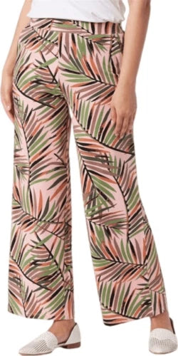 Denim & Co Beach Women's printed Jersey Pull-On Pants With Side Pockets