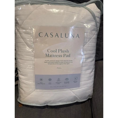 Premium Cooling Mattress Pad - Casaluna full white new
