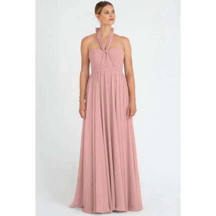 Jenny Yoo Convertible Bridesmaid Dress Mira Long  dress Champagne size 6