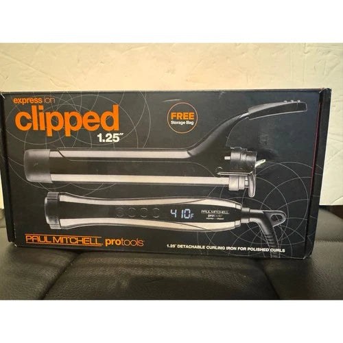 Paul Mitchell Express Ion Clipped Detachable Curling Iron - 1.25" new pro Tool
