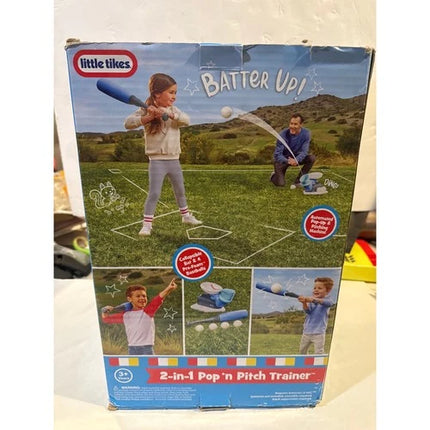 Little Tikes 2-in-1 Pop 'n Pitch Trainer, Outdoor Sports  new distressed box