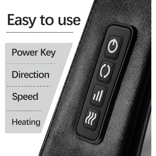 Shiatsu NECK &BACK Massager With Heat (Mirakel) BLACK
