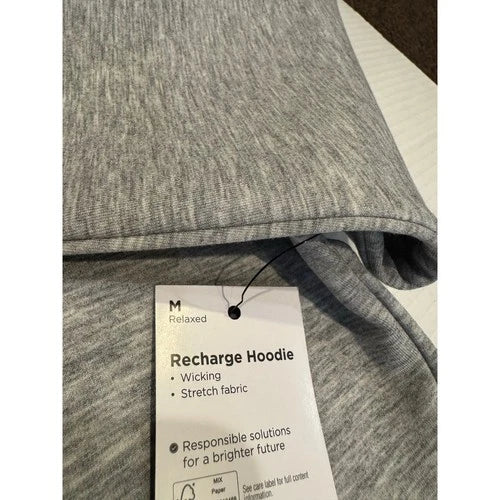 Men's FLX Recharge Scuba Hoodie Flint Heather gray M nwt