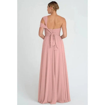 Jenny Yoo Convertible Bridesmaid Dress Mira Long  dress Champagne size 6