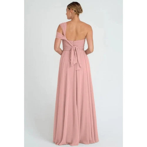 Jenny Yoo Convertible Bridesmaid Dress Mira Long  dress Champagne size 6