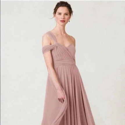 Jenny Yoo Convertible Bridesmaid Dress Mira Long  dress Champagne size 6