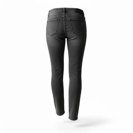 Warp + Weft Women's Orion Slim Distressed High Rise Jeans Size 32x30 Gray New