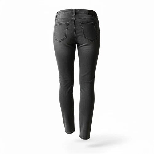 Warp + Weft Women's Orion Slim Distressed High Rise Jeans Size 32x30 Gray New