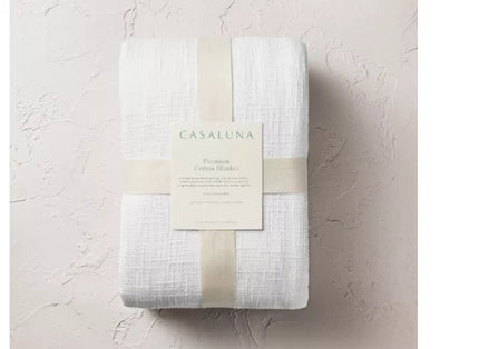 Casaluna Cotton Slub Blanket Lightweight Bedroom