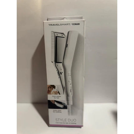 Conair Travel Iron 2-in-1 – Dual-Use Flat Iron for Clothes & Hair | Compact