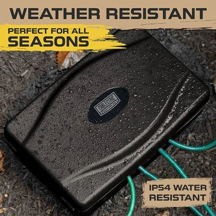 Outdoor Weather Resistant Connection Box -Cover for Extension Cord  Black