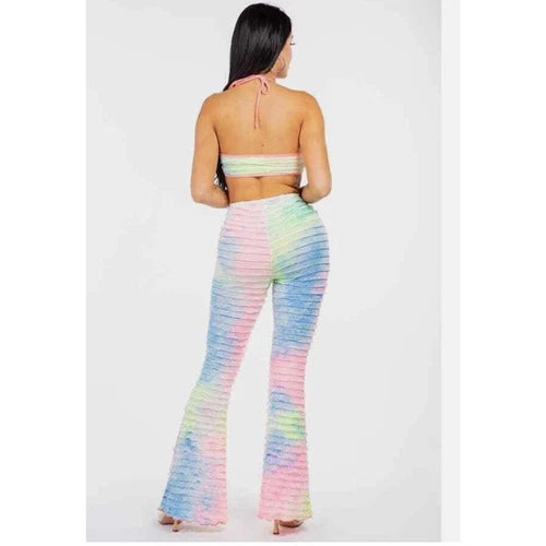 Women's Two-Piece Swimsuit Cover-Up Set – Sheer Mesh Top & Pants (S–L)