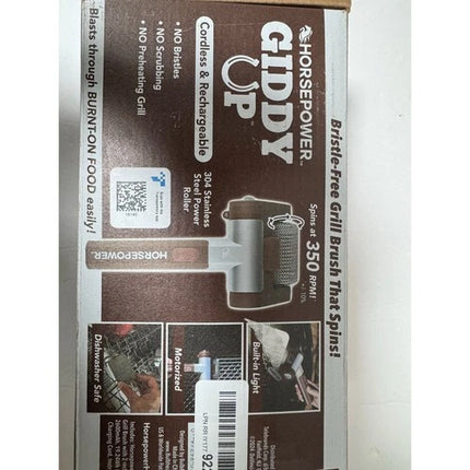HorsePower Giddy Up Cordless, Rechargeable BBQ grill Stainless Roller Cleaner