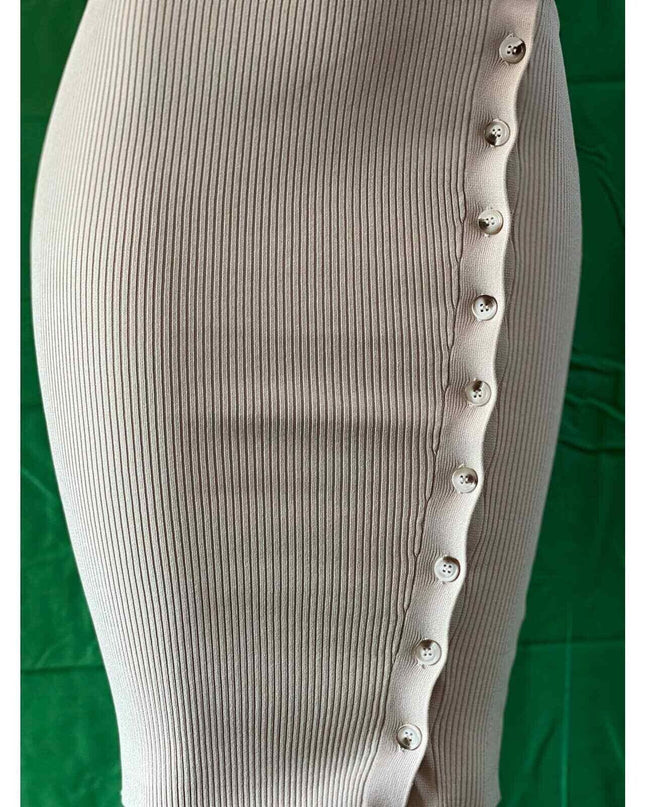 Women's Sleeveless Ribbed Midi  Dress Stretchy Viscose S M L new