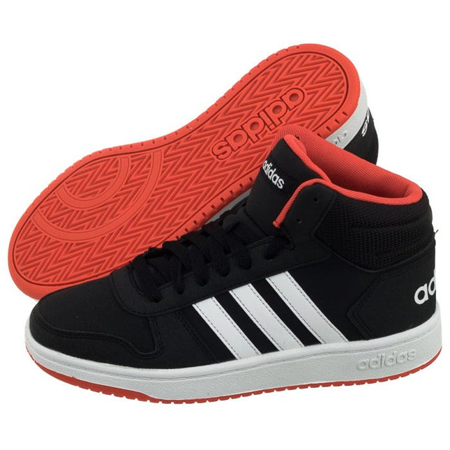 Adidas Hoops Mid 2.0 Jr Kids Black Sneaker B75743 Size 6 NWOB