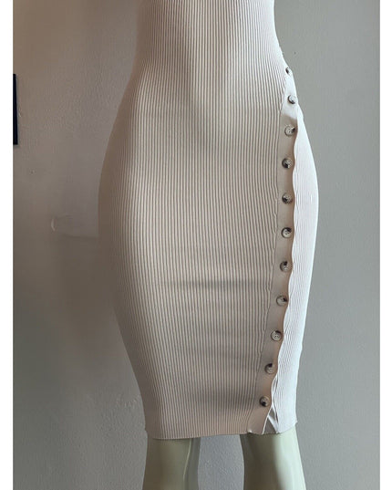 Women's Sleeveless Ribbed Midi  Dress Stretchy Viscose S M L new