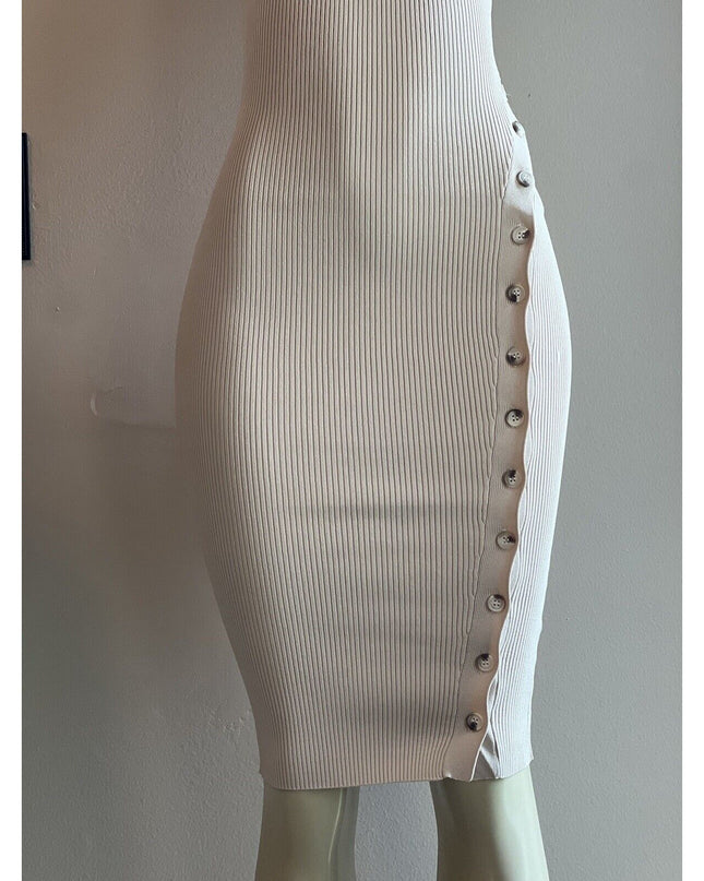 Women's Sleeveless Ribbed Midi  Dress Stretchy Viscose S M L new