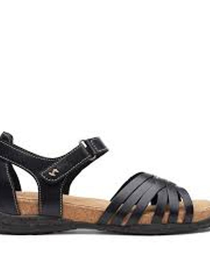 Clarks Collection Leather women sling-back Sandals-Roseville Cove black 9M